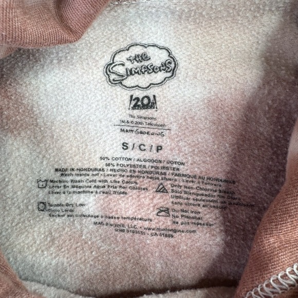 The Simpsons Tie Dye Hoodie Size Small Stacked Family Graphic Sweatshirt READ - Picture 7 of 11